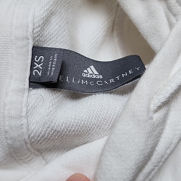 ADIDAS BY STELLA MCCARTNEY FUTUREPLAYGROUND CROPPED HOODIE WHITE SIZE XXS - Picture 11 of 12